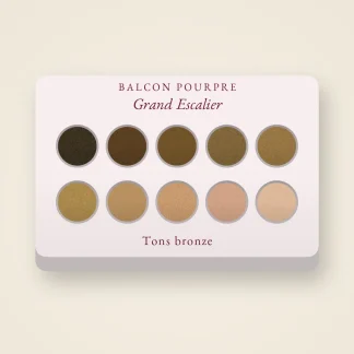 Palette yeux Grand Escalier multi-usage – Balcon Pourpre, 9 × 1 g, teinte Tons bronze