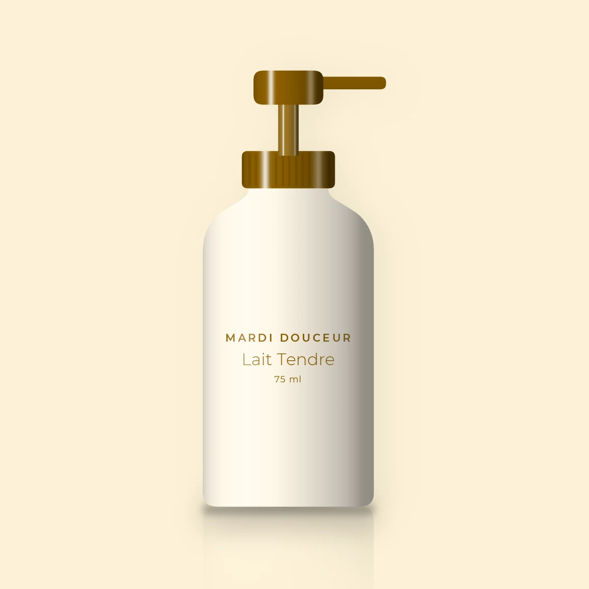 Crème hydratante Lait Tendre au beurre de mangue – Mardi Douceur, flacon-pompe 75 ml