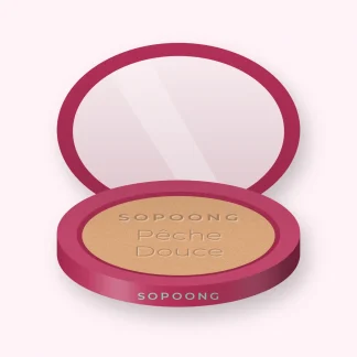 Terre de soleil longue durée Pêche Douce – Sopoong, boîtier 15 g, teinte 01 Hâle léger