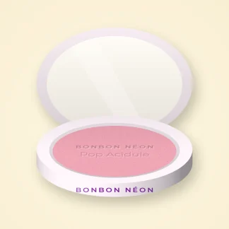 Blush sans effet plâtre Pop Acidulé – Bonbon Néon, boîtier 6 g, teinte 02 Rose tendre