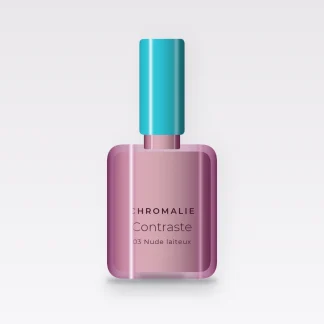 Vernis à ongles signature Contraste – Chromalie, flacon 5 ml, teinte 03 Nude laiteux