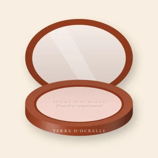 Poudre respirante au squalane – Terre d'Ocrelle, boîtier 9 g, teinte 04 Rosé clair