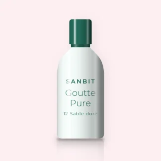 Fond de teint Goutte Pure confort – Sanbit, flacon 35 ml, teinte 12 Sable doré