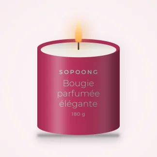 Bougie parfumée élégante à l'orange douce – Sopoong, pot en verre 180 g