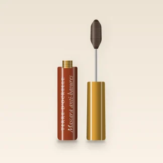 Mascara anti-bavures à l'aloe vera – Terre d'Ocrelle, flacon et brosse 4 ml, teinte Brun