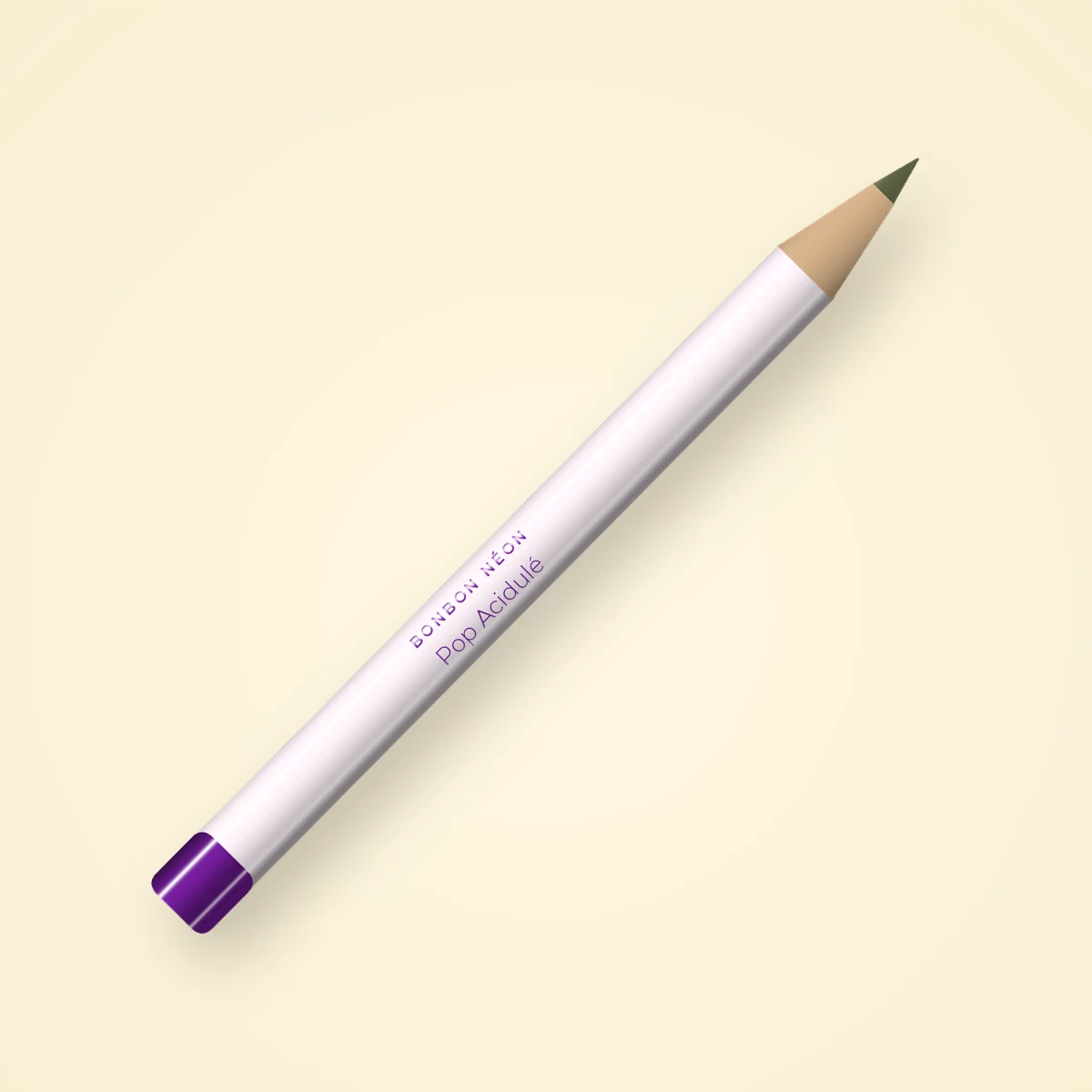 Eyeliner Pop Acidulé à la cire de candelilla – Bonbon Néon, crayon 1,2 g, teinte Kaki