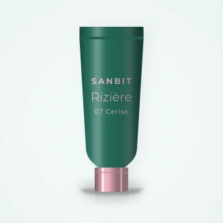 Gloss Rizière à l'huile de cerise – Sanbit, tube 6 ml, teinte 07 Cerise