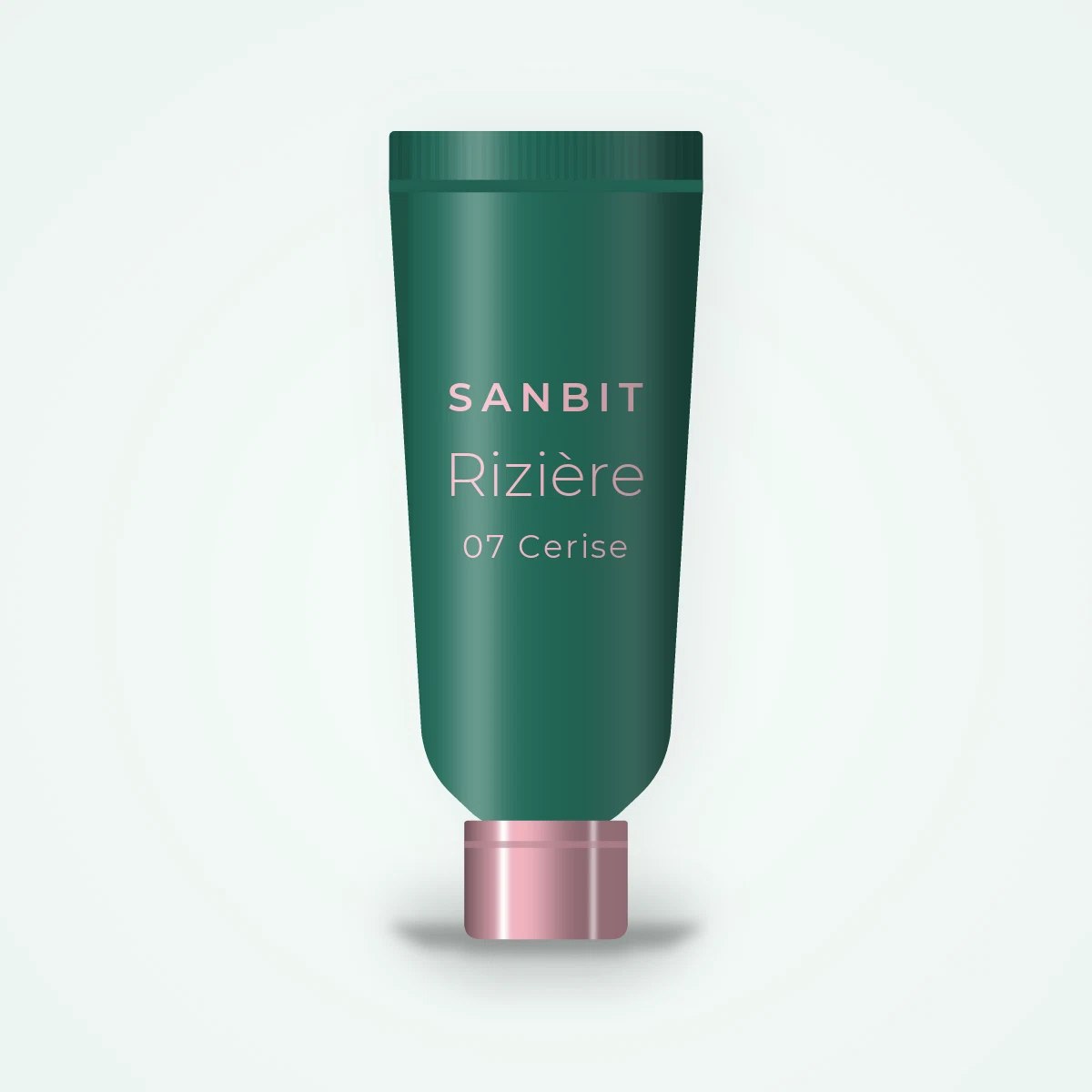 Gloss Rizière à l'huile de cerise – Sanbit, tube 6 ml, teinte 07 Cerise