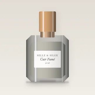 Parfum Cuir Fumé tellurique – Selle & Silex, flacon 50 ml