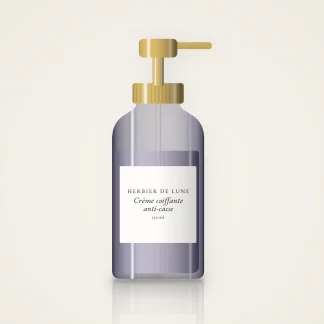 Crème coiffante anti-casse aux extraits d'algues – Herbier de Lune, flacon-pompe 150 ml