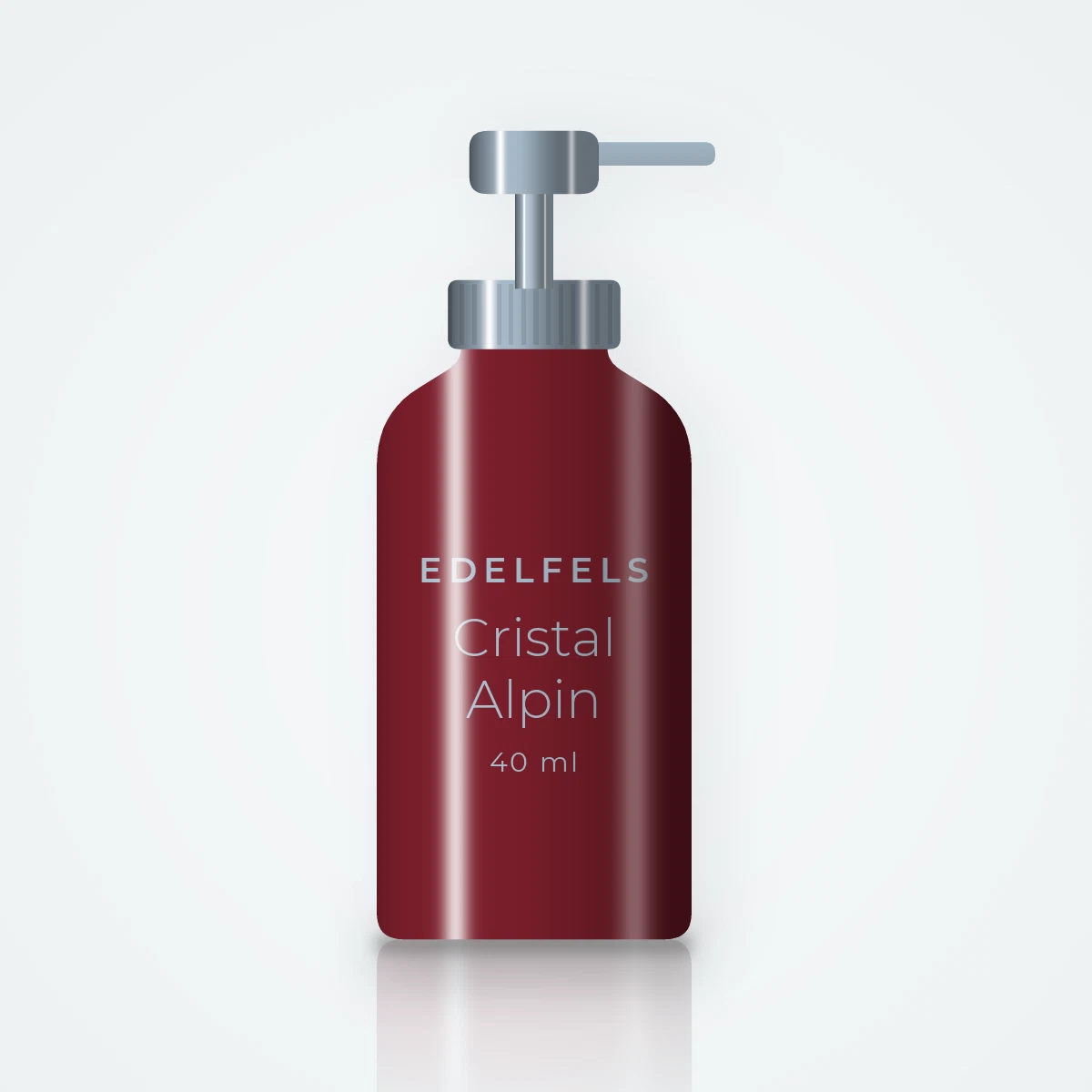 Crème hydratante équilibrante Cristal Alpin – Edelfels, flacon-pompe 40 ml
