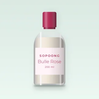 Lait solaire Bulle Rose hydratation intense SPF 50+ – Sopoong, flacon 200 ml