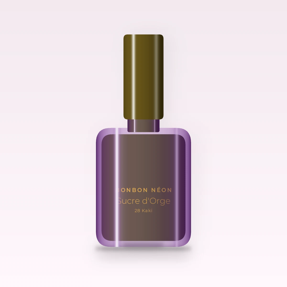 Vernis à ongles Sucre d'Orge tenue extrême – Bonbon Néon, flacon 12 ml, teinte 28 Kaki