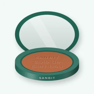 Enlumineur effet naturel Soie de Bambou – Sanbit, boîtier 7 g, teinte Cuivre