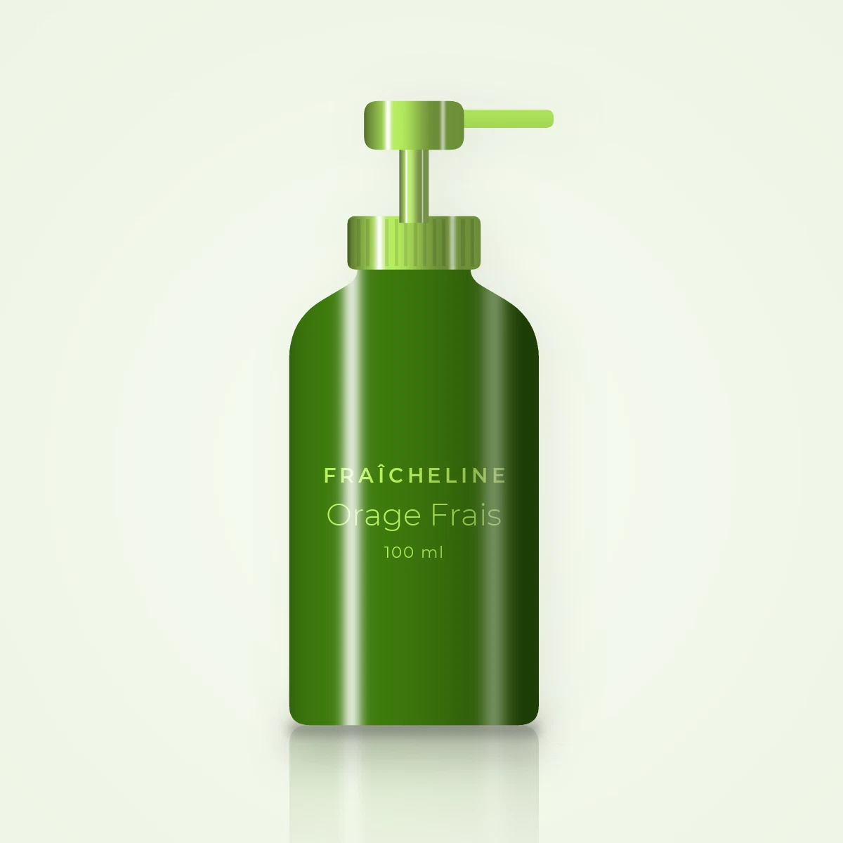 Gel douche Orage Frais à l'huile de camélia – Fraîcheline, flacon-pompe 100 ml