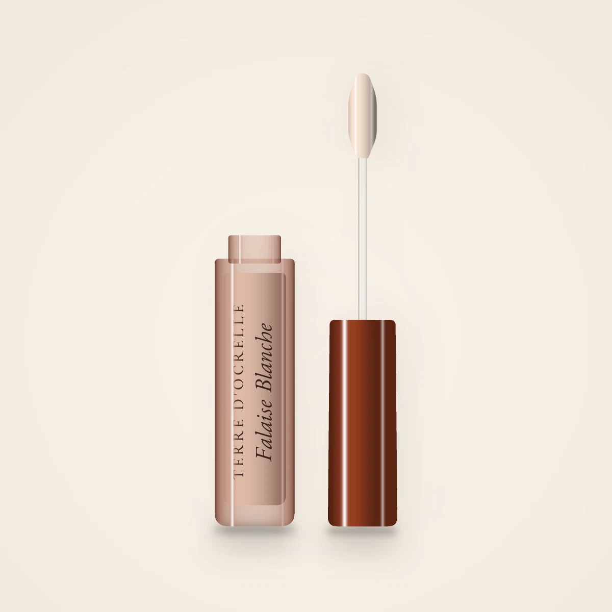 Correcteur sans transfert Falaise Blanche – Terre d'Ocrelle, flacon applicateur 8 ml, teinte 01 Porcelaine