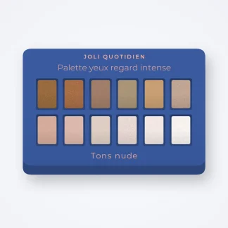 Palette yeux regard intense à la poudre de perle – Joli Quotidien, 12 × 1 g, teinte Tons nude