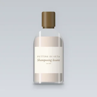 Shampooing lissant à l'extrait de ginseng – Pettine di Seta, flacon 100 ml