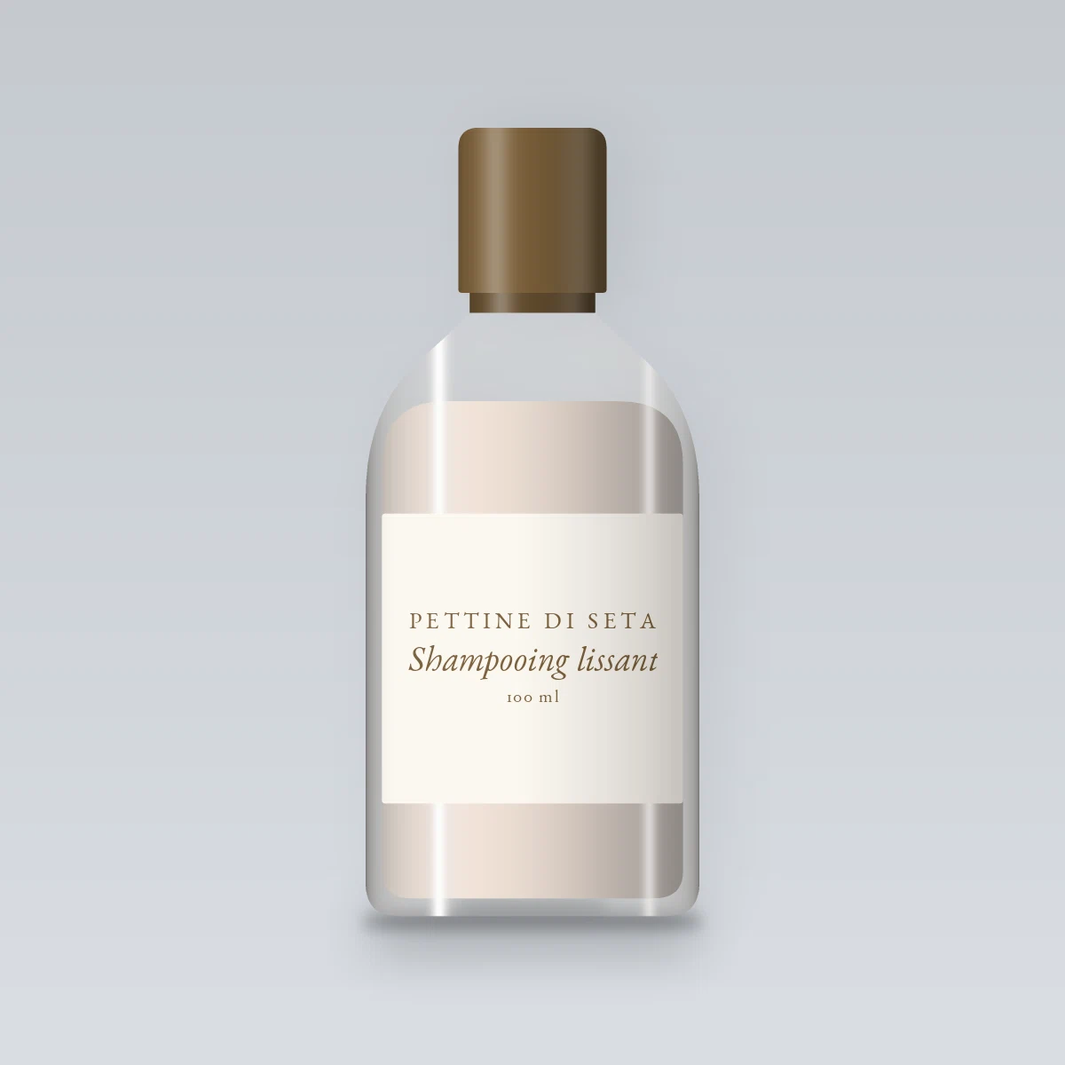 Shampooing lissant à l'extrait de ginseng – Pettine di Seta, flacon 100 ml