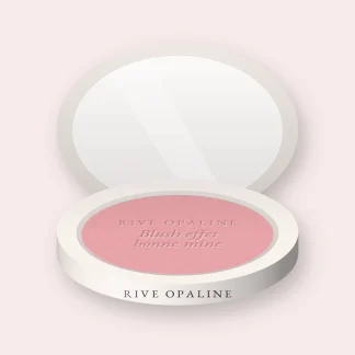 Blush effet bonne mine au squalane – Rive Opaline, boîtier 6 g, teinte 01 Rose poudré