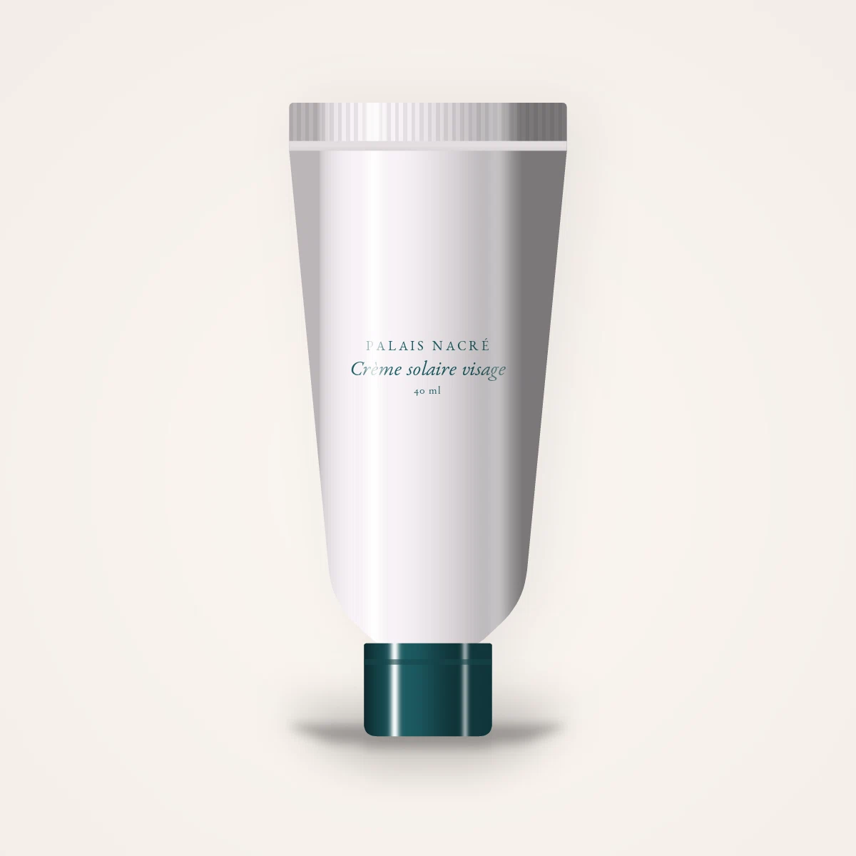 Crème solaire visage lissante à l'extrait de réglisse SPF 30 – Palais Nacré, tube 40 ml
