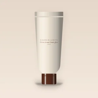 Crème à raser haute glisse à l'huile d'argan – Barbier de la Butte, tube 200 ml