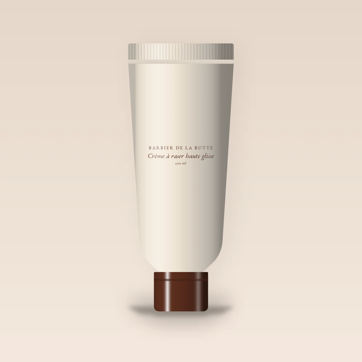 Crème à raser haute glisse à l'huile d'argan – Barbier de la Butte, tube 200 ml