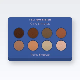Palette yeux Cinq Minutes nomade – Joli Quotidien, 12 × 1 g, teinte Tons bronze