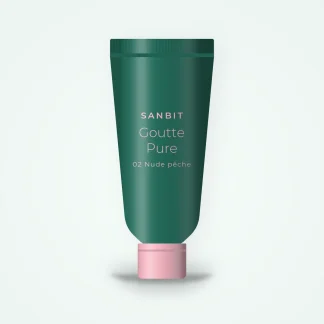Gloss Goutte Pure à l'huile de raisin – Sanbit, tube 4 ml, teinte 02 Nude pêche