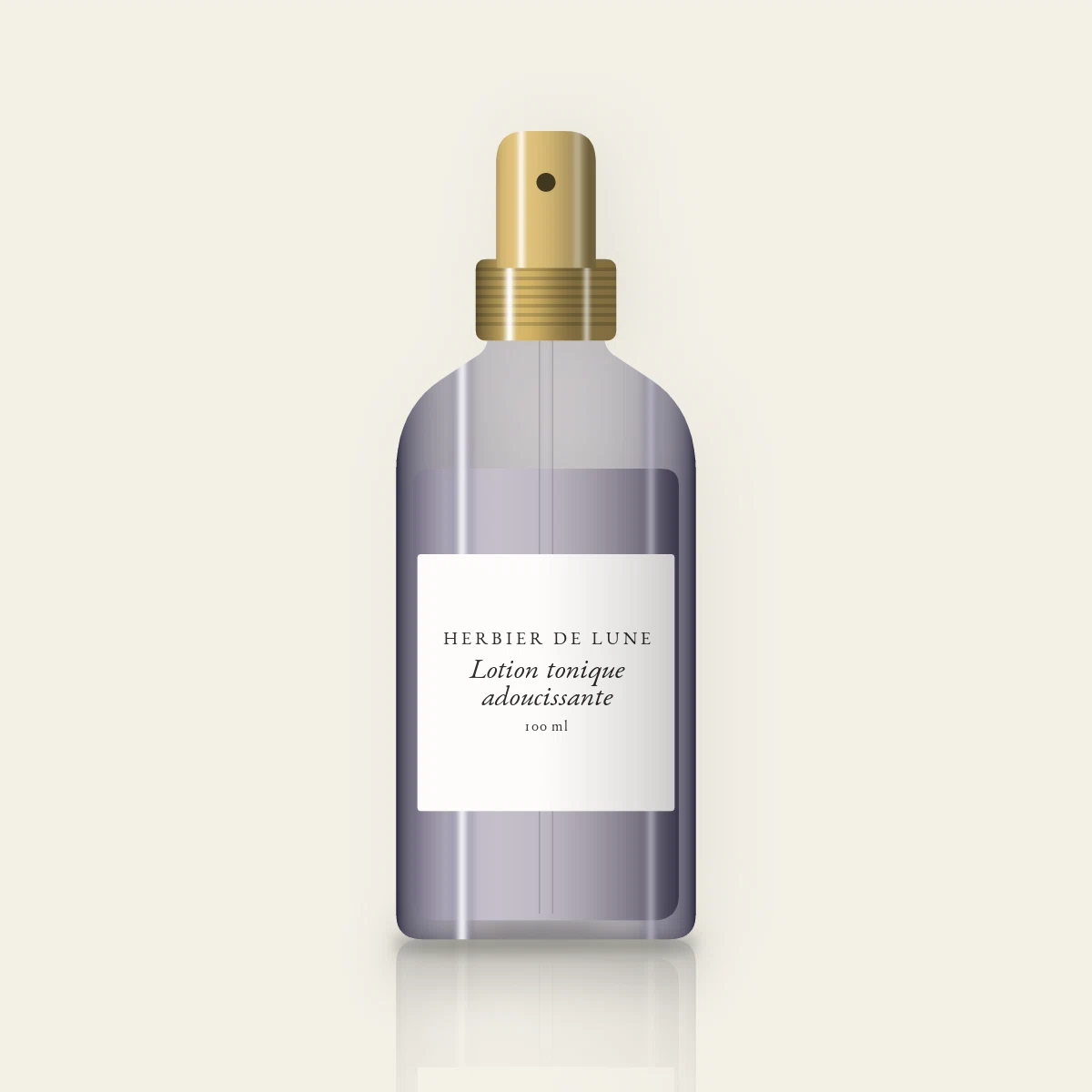 Lotion tonique adoucissante à l'eau de rose – Herbier de Lune, flacon spray 100 ml