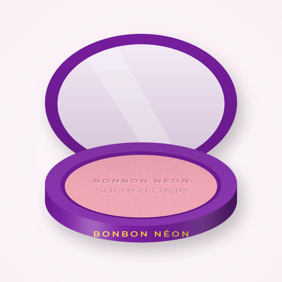 Blush modulable Sucre d'Orge – Bonbon Néon, boîtier 6 g, teinte 02 Rose tendre