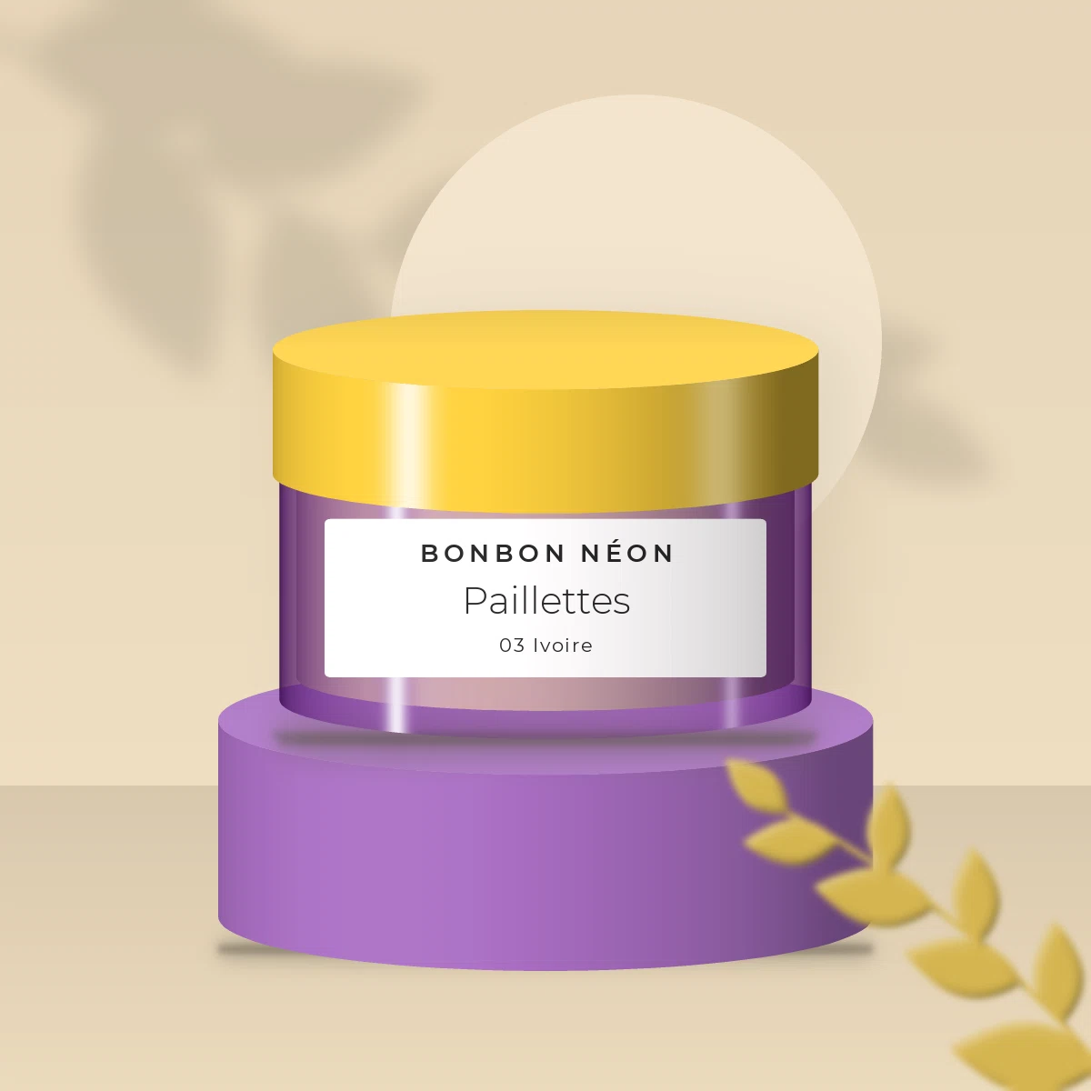 Poudre Paillettes anti-brillance – Bonbon Néon, photo d'ambiance