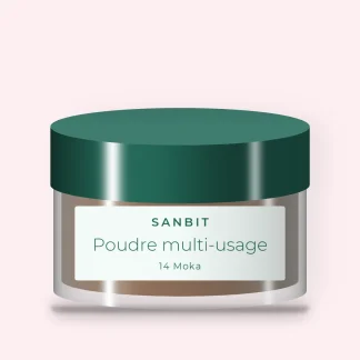 Poudre multi-usage à l'extrait de rose – Sanbit, pot 9 g, teinte 14 Moka