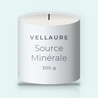 Bougie parfumée Source Minérale au cèdre de l'Atlas – Vellaure, pot en verre 300 g