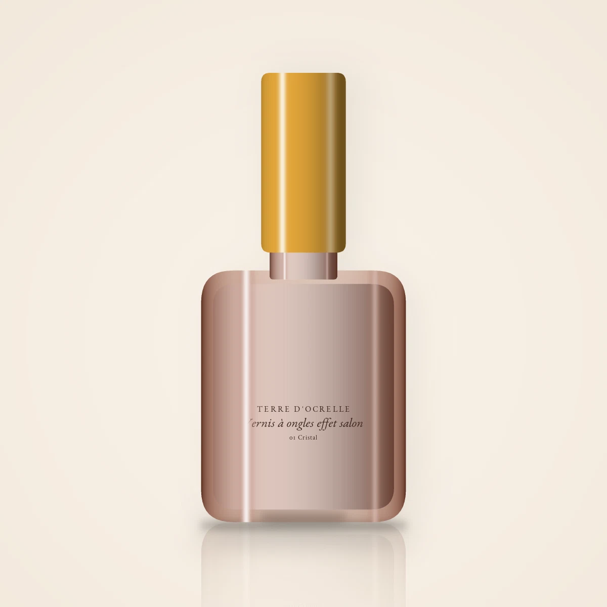 Vernis à ongles effet salon à l'huile de camélia – Terre d'Ocrelle, flacon 5 ml, teinte 01 Cristal