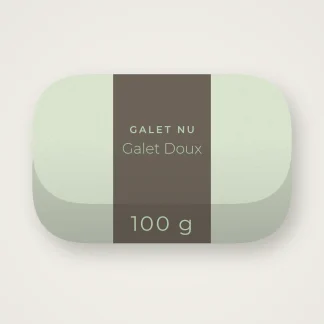 Savon Galet Doux à l'huile de sésame – Galet Nu, pain 100 g