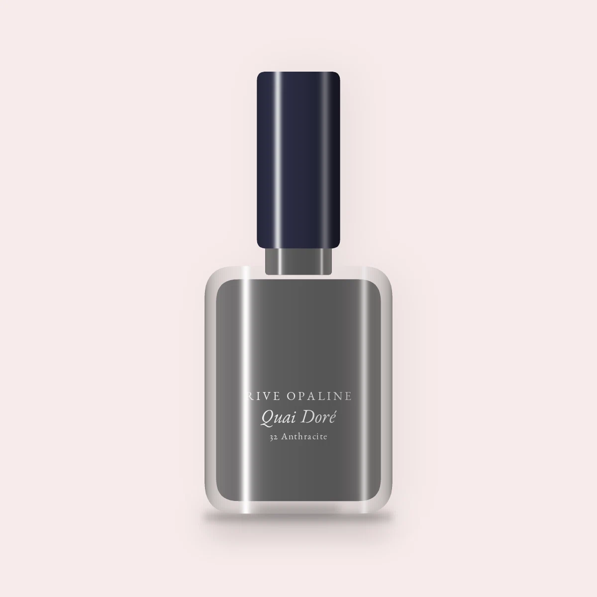 Vernis à ongles ultra-résistant Quai Doré – Rive Opaline, flacon 10 ml, teinte 32 Anthracite