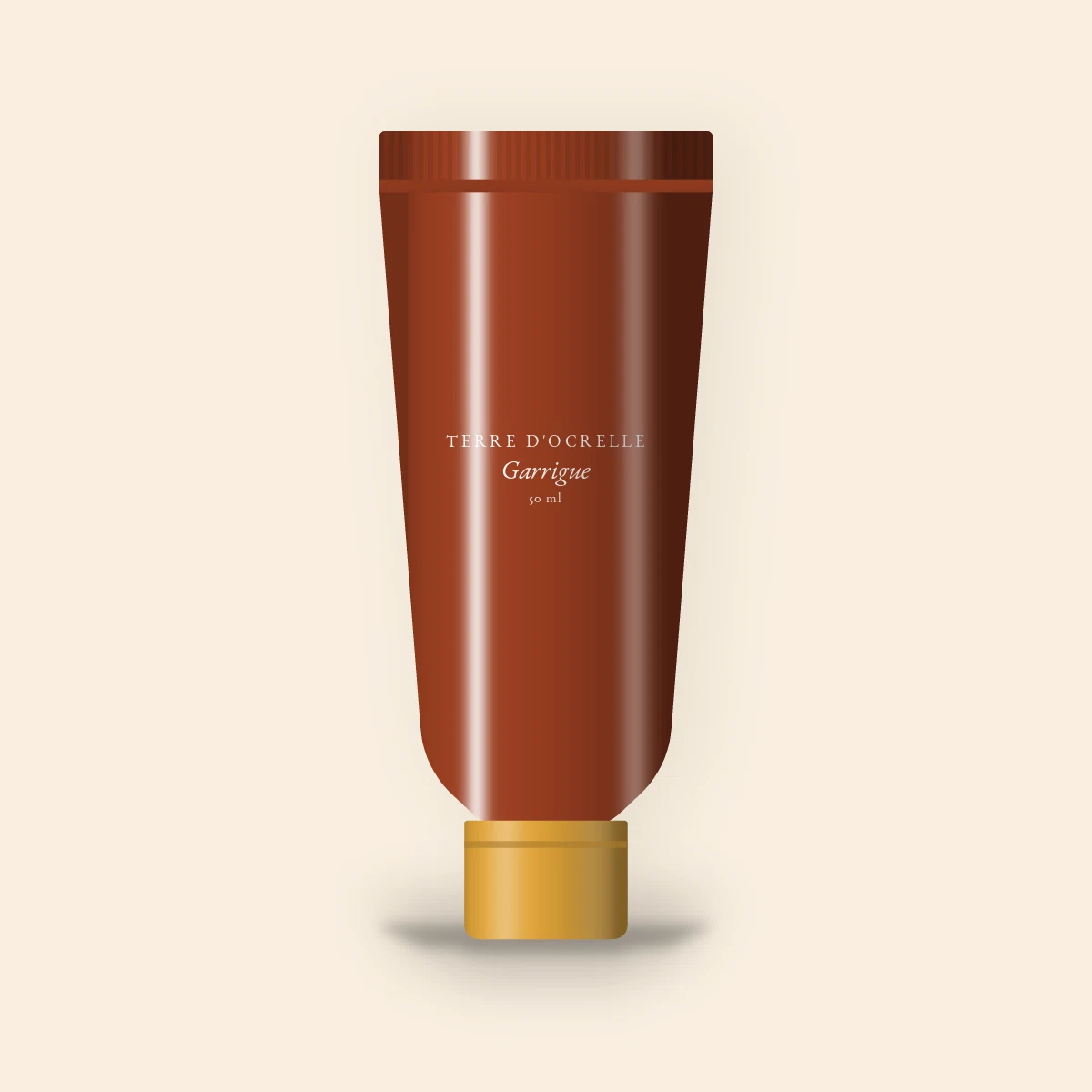 Crème hydratante Garrigue au complexe de céramides – Terre d'Ocrelle, tube 50 ml