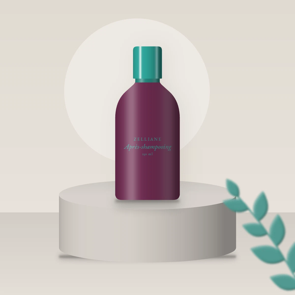Après-shampooing protection couleur à l'huile d'amande – Zelliane, photo d'ambiance