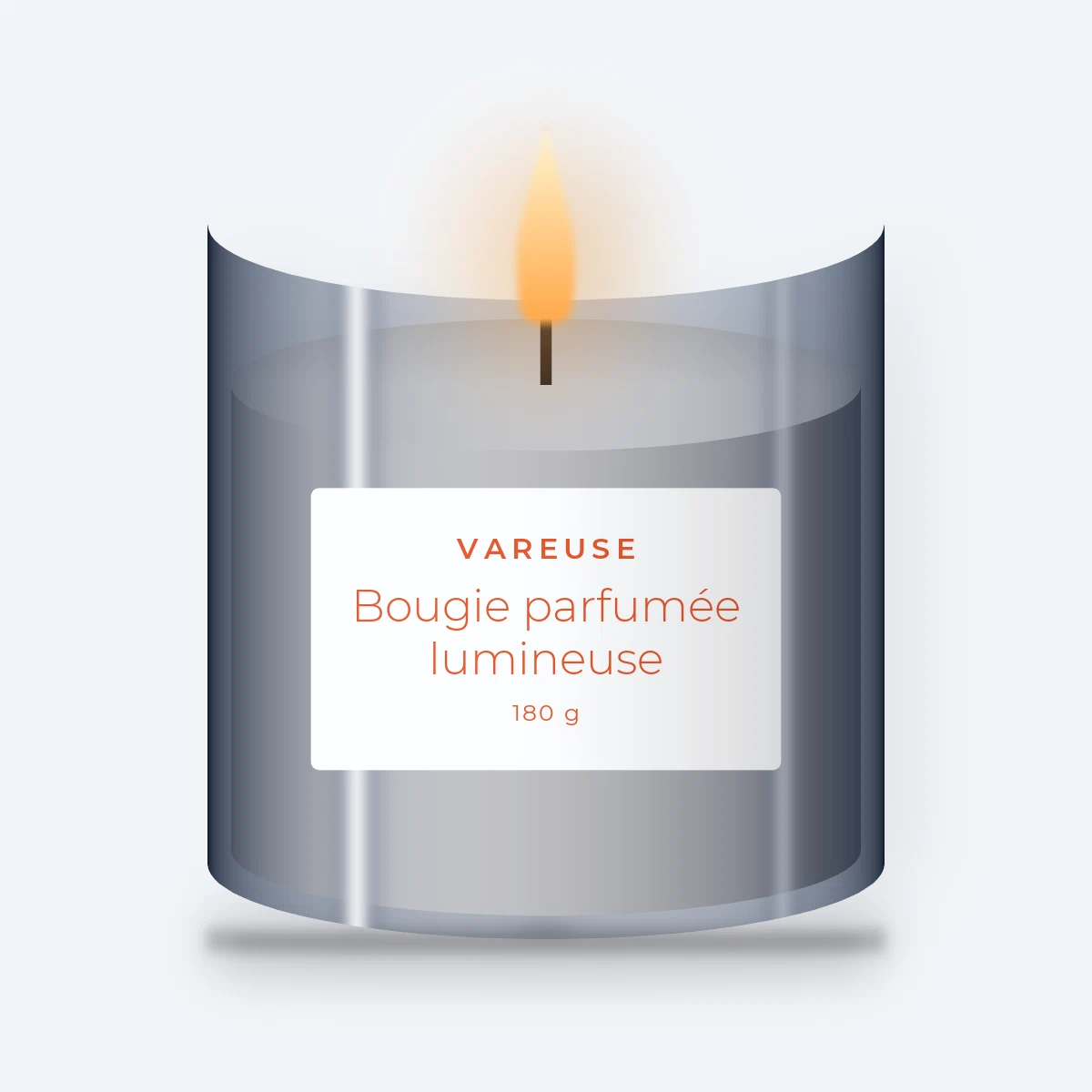 Bougie parfumée lumineuse au mimosa – Vareuse, pot en verre 180 g