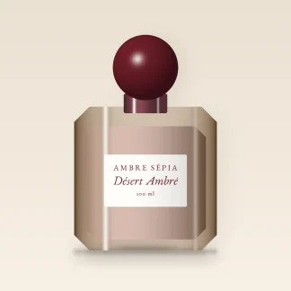 Parfum Désert Ambré solaire au cassis – Ambre Sépia, flacon 100 ml