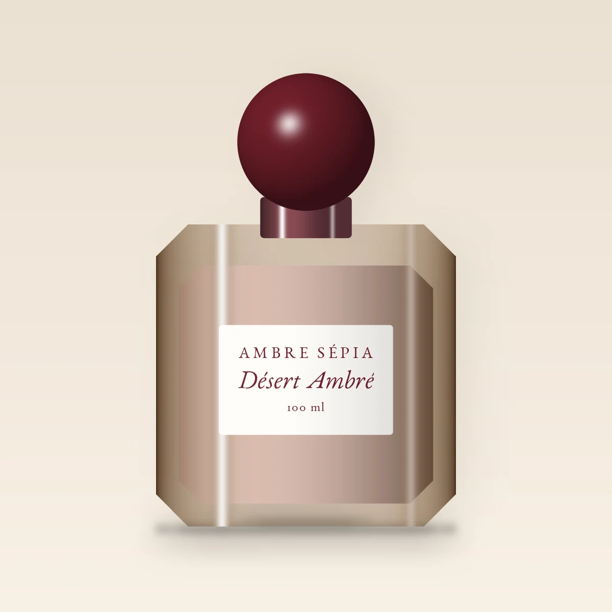 Parfum Désert Ambré solaire au cassis – Ambre Sépia, flacon 100 ml