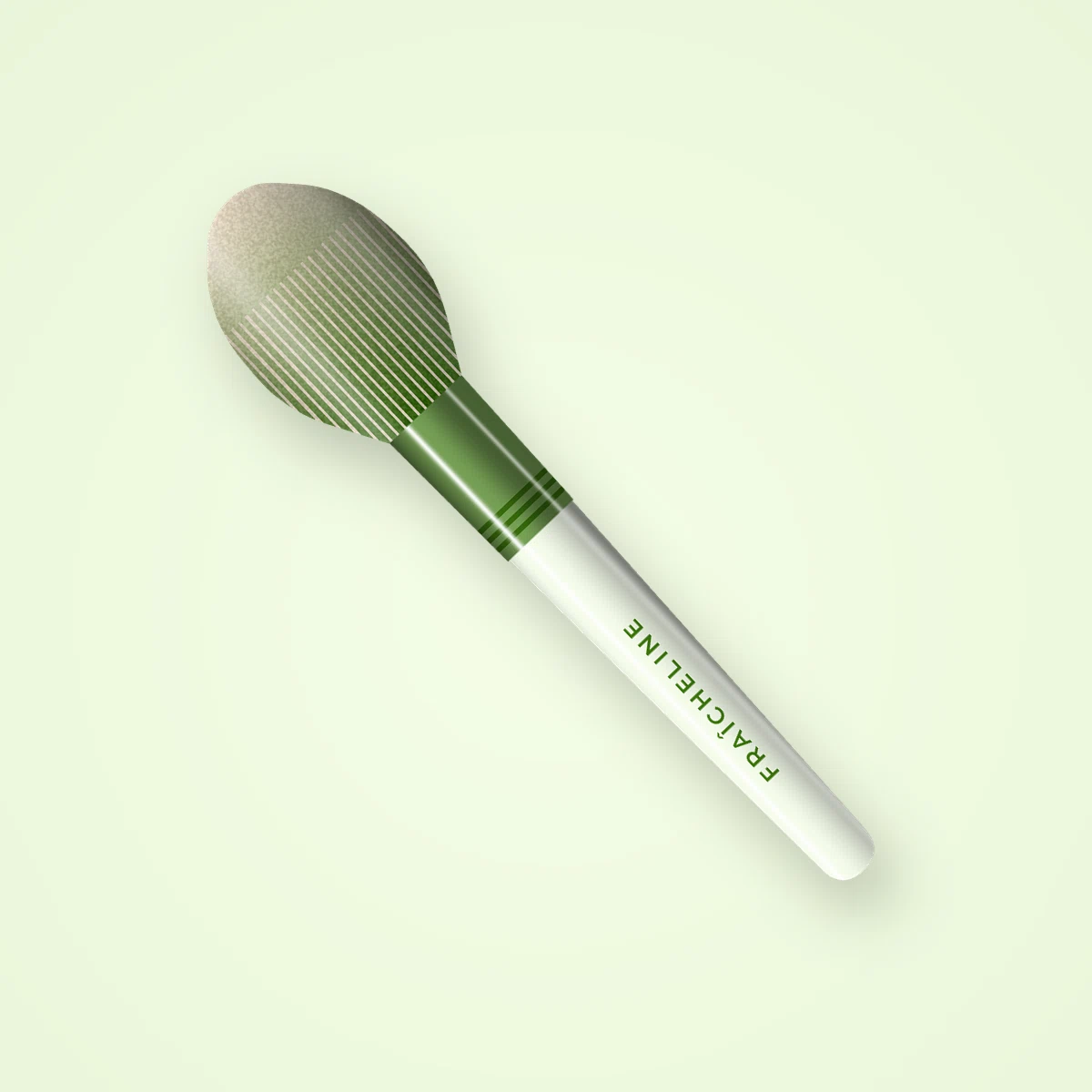 Brosse rectangulaire en bois de noyer – Fraîcheline, vue de face