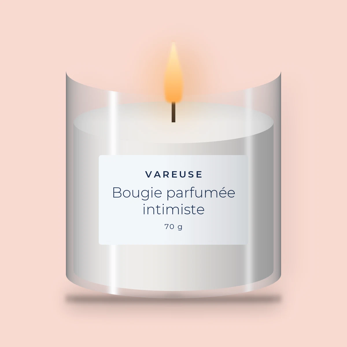 Bougie parfumée intimiste au cyprès – Vareuse, pot en verre 70 g