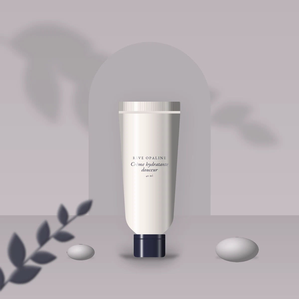 Crème hydratante douceur à la niacinamide – Rive Opaline, photo d'ambiance