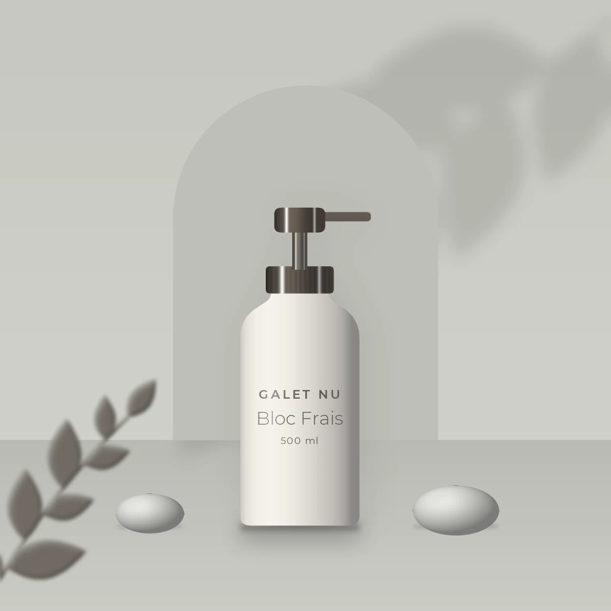 Gel douche Bloc Frais aux algues marines – Galet Nu, photo d'ambiance