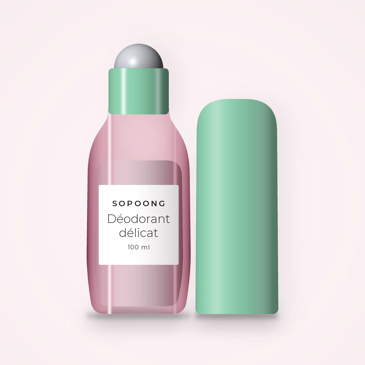 Déodorant soin délicat à l'huile de coco – Sopoong, flacon roll-on 100 ml