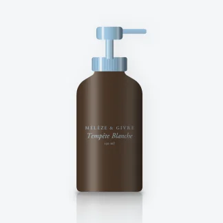 Crème coiffante Tempête Blanche au beurre de mangue – Mélèze & Givre, flacon-pompe 150 ml