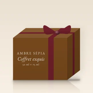 Coffret parfum exquis à la bergamote – Ambre Sépia, 50 ml + 75 ml