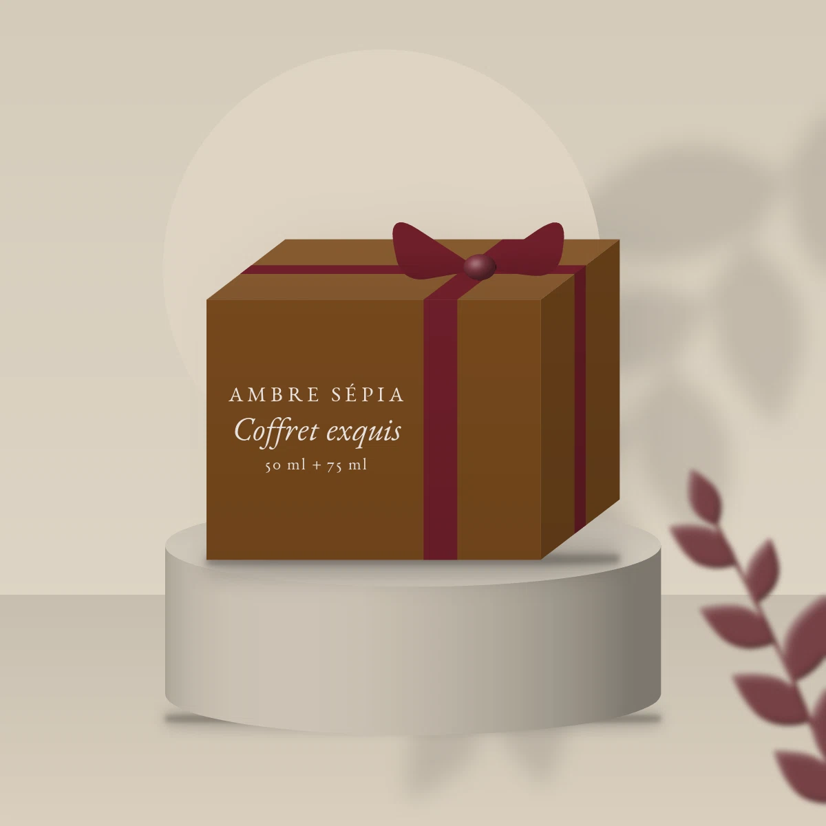 Coffret parfum exquis à la bergamote – Ambre Sépia, photo d'ambiance